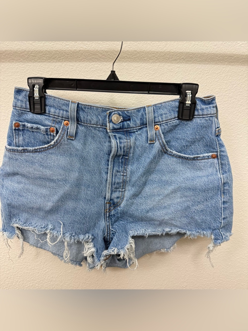 Levi's Light Blue 501 Cut Off Shorts 29